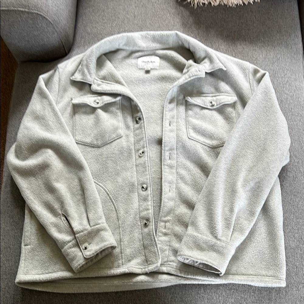 Goodfellow & Co Light Gray Fleece Jacket